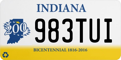 IN license plate 983TUI