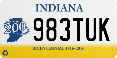 IN license plate 983TUK