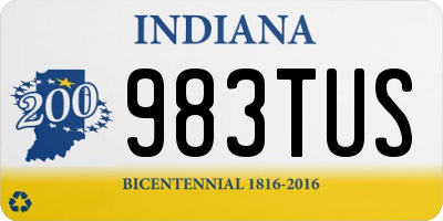 IN license plate 983TUS