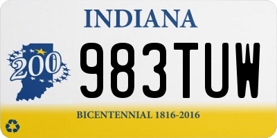 IN license plate 983TUW