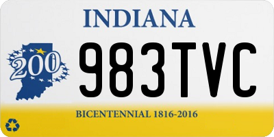 IN license plate 983TVC