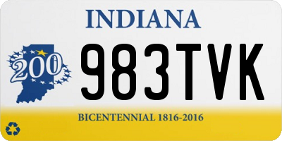 IN license plate 983TVK