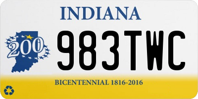 IN license plate 983TWC