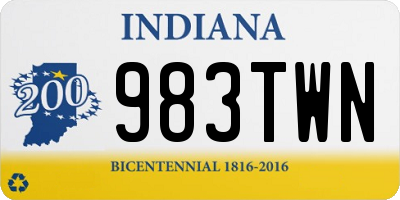 IN license plate 983TWN