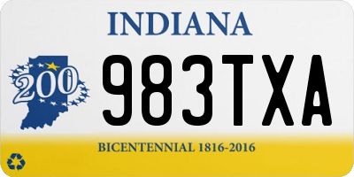 IN license plate 983TXA