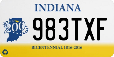 IN license plate 983TXF