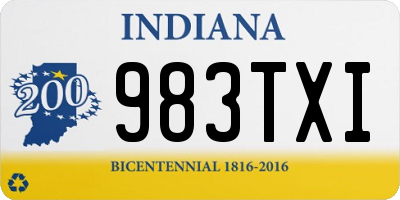 IN license plate 983TXI