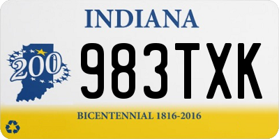 IN license plate 983TXK