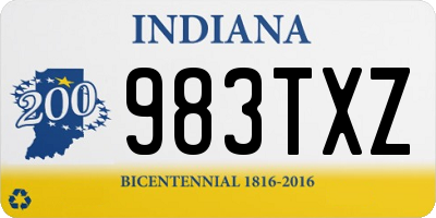 IN license plate 983TXZ