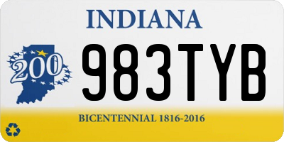 IN license plate 983TYB