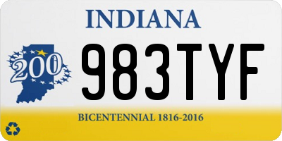 IN license plate 983TYF