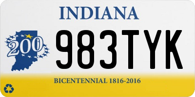 IN license plate 983TYK