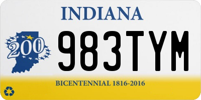 IN license plate 983TYM