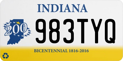 IN license plate 983TYQ