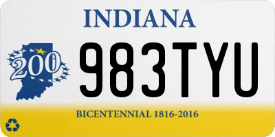 IN license plate 983TYU