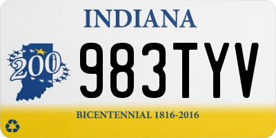 IN license plate 983TYV