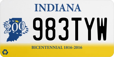 IN license plate 983TYW