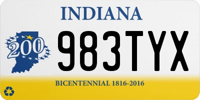 IN license plate 983TYX