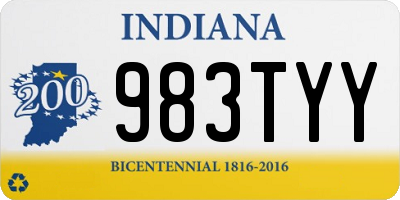 IN license plate 983TYY