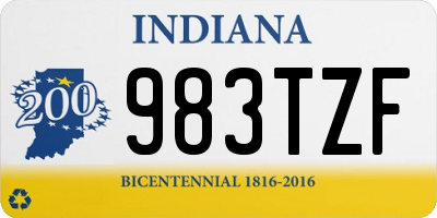 IN license plate 983TZF