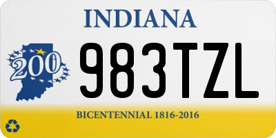 IN license plate 983TZL