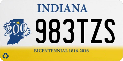 IN license plate 983TZS