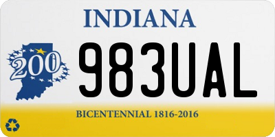 IN license plate 983UAL