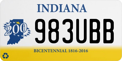 IN license plate 983UBB