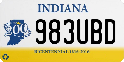 IN license plate 983UBD