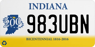 IN license plate 983UBN