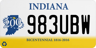 IN license plate 983UBW