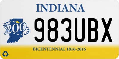 IN license plate 983UBX