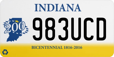 IN license plate 983UCD