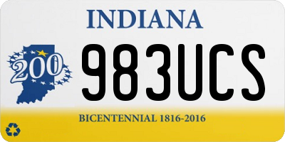 IN license plate 983UCS