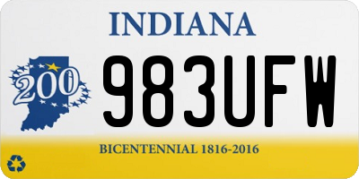 IN license plate 983UFW