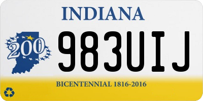 IN license plate 983UIJ