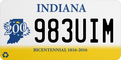 IN license plate 983UIM