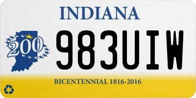 IN license plate 983UIW