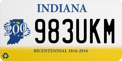 IN license plate 983UKM