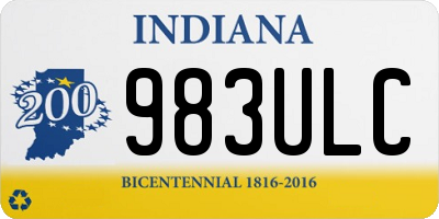 IN license plate 983ULC