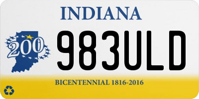 IN license plate 983ULD