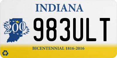 IN license plate 983ULT