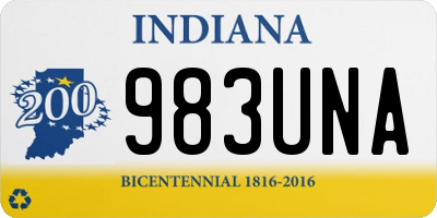 IN license plate 983UNA