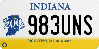 IN license plate 983UNS