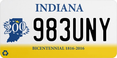 IN license plate 983UNY