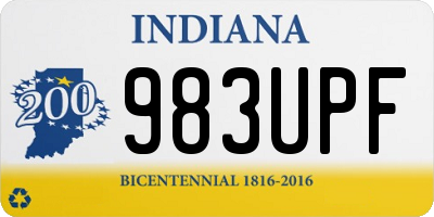 IN license plate 983UPF