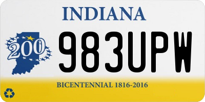 IN license plate 983UPW