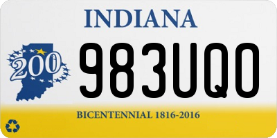 IN license plate 983UQO