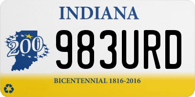 IN license plate 983URD