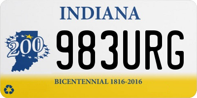 IN license plate 983URG